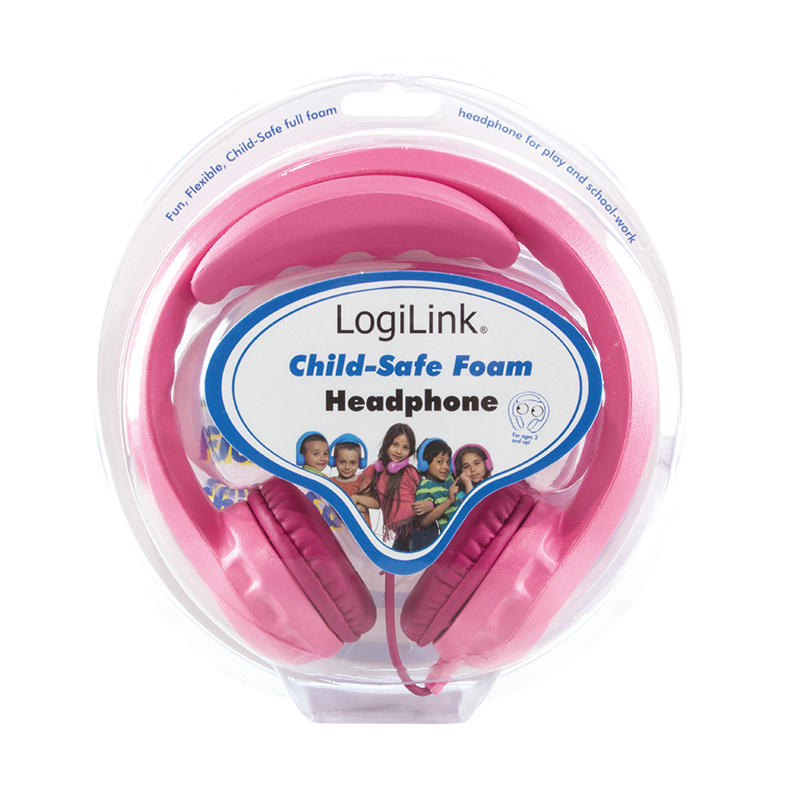 Bekijk afbeelding 3 van LogiLink Stereo Headset voor kinderen, roze